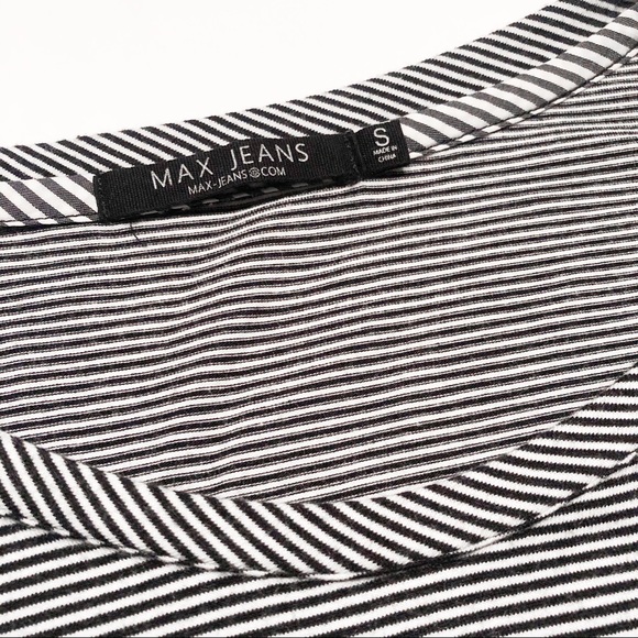 MAX JEANS Striped Crewneck Maxi Dress Small - Picture 3 of 3